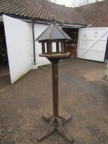 Bird table with slate roof