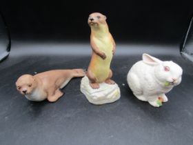 Aynsley otter, seal and rabbit