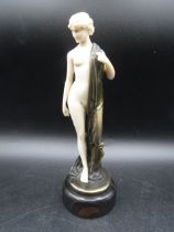 Repro Ferdinand Priess figure of Aphrodite 22cmH stamped to base