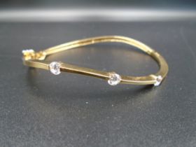 Cypriot gold and diamond bracelet, marked 750 with Cypriot assay marks, 13.92g