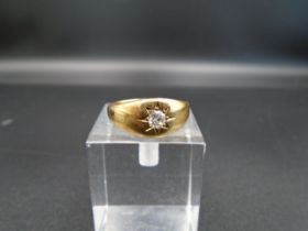 18ct gold and diamond ring, no hallmarks but tested, historical repair, gross 4.53g