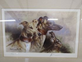 Mick Cawston Greyhound lts edition print 47x35cm pencil signed