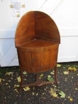 Mahogany inlaid corner wash stand H125cm W64cm D44cm approx