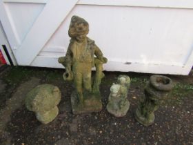 4 Concrete garden ornaments