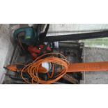 chainsaw with spare chain & Stihl hedge trimmer plus one other trimmer