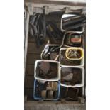 Tray of various items to include cutter blades, bolts and more