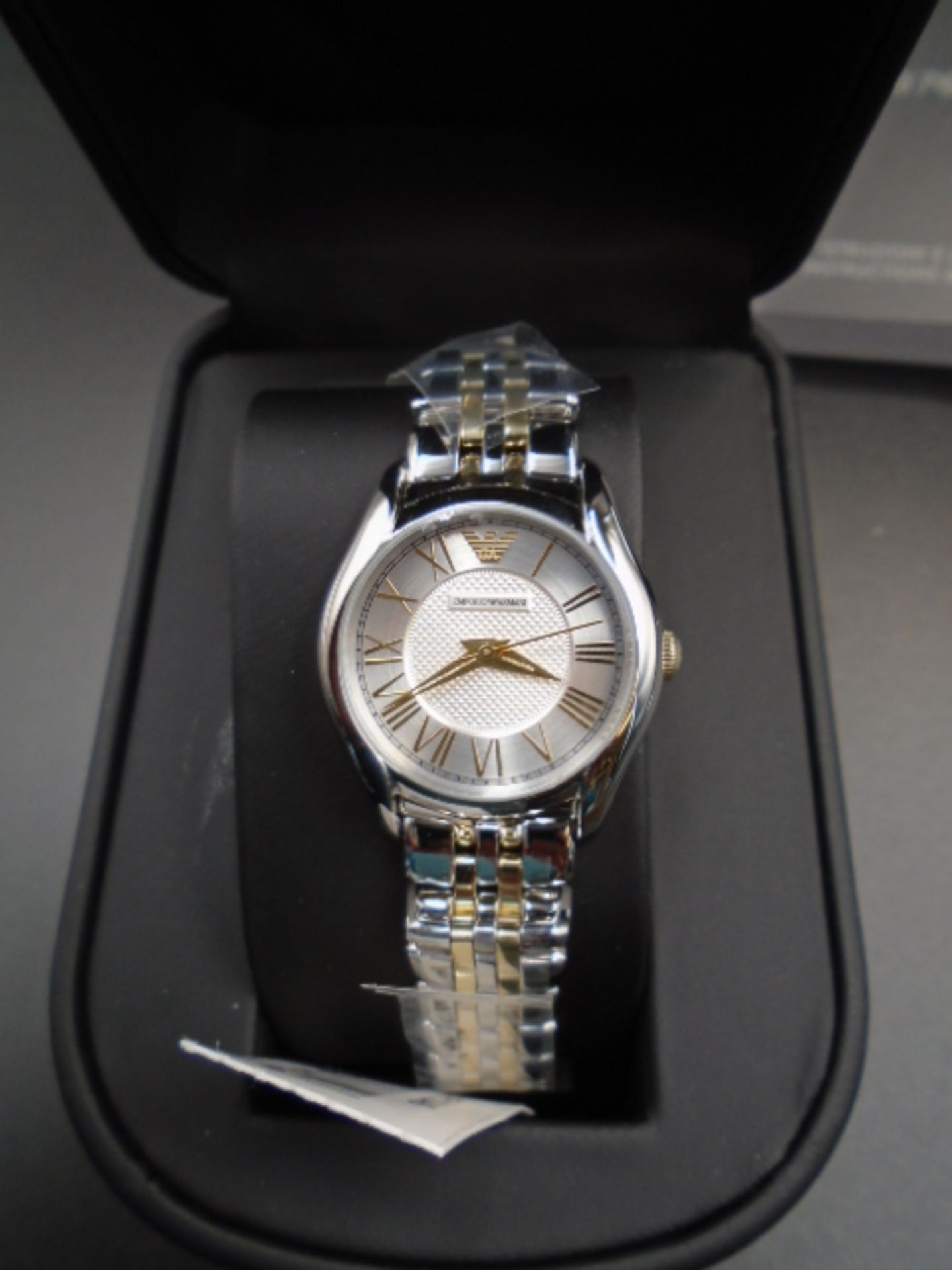 2 Emporio Armani watches - mens dino slim steel bracelet model AR 1745 and ladies quartz watch - Image 3 of 11