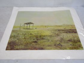 Arthur Boyd ltd edition print of Australian landscape 80x65cm signed in pencil