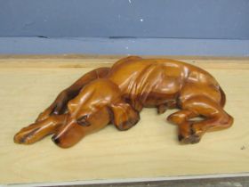 Large wooden dog ornament L50cm approx