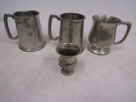 3 tankards and vase