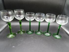 6 hock glasses  set 4 and set 2