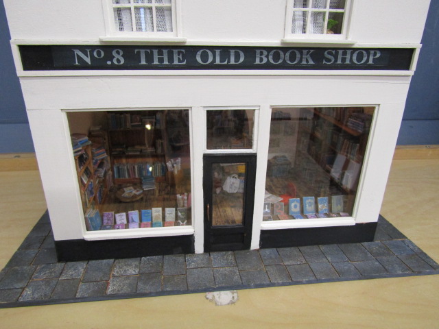 No8 The Old Book Shop, Downham Market scratch built scale model with internal LED lighting. H52cm - Image 4 of 4