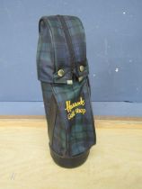 Harrods insulated drinks bag in the form of a Tartan golf bag