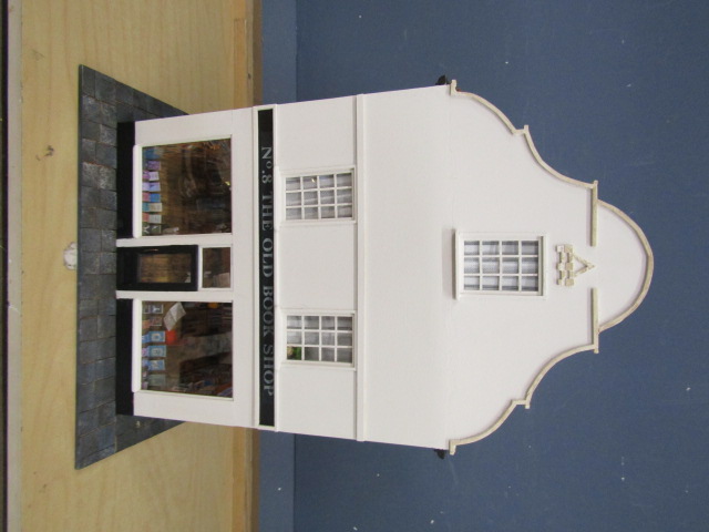 No8 The Old Book Shop, Downham Market scratch built scale model with internal LED lighting. H52cm - Image 2 of 4