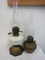 2 vintage oil lamps