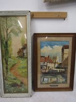 A.R.F Bennett original watercolour of Tewkesbury Abbey Mill 1938 and titled 'Morning' signed and