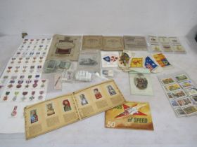 Cigarette card collection, full and part sets plus some silks and some in original Woodbines boxes