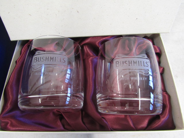 Edinburgh crystal brandy glasses boxed and a pair boxed Bushmills scotch glasses - Image 2 of 3
