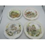 Royal Albert cottage garden series plates 4 seasons