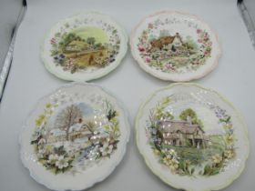 Royal Albert cottage garden series plates 4 seasons