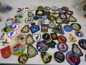 Collection of mostly RAF patches and stickers