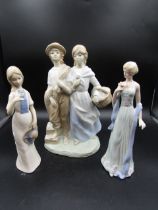 3 lady figurines