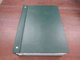 A green loose leaf album all GB most ERII cat value £300 not all pages photographed