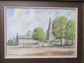 Masham, North Yorkshire watercolour signed bottom right, framed and glazed 29cm x 37cm approx