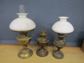 3 Vintage oil lamps