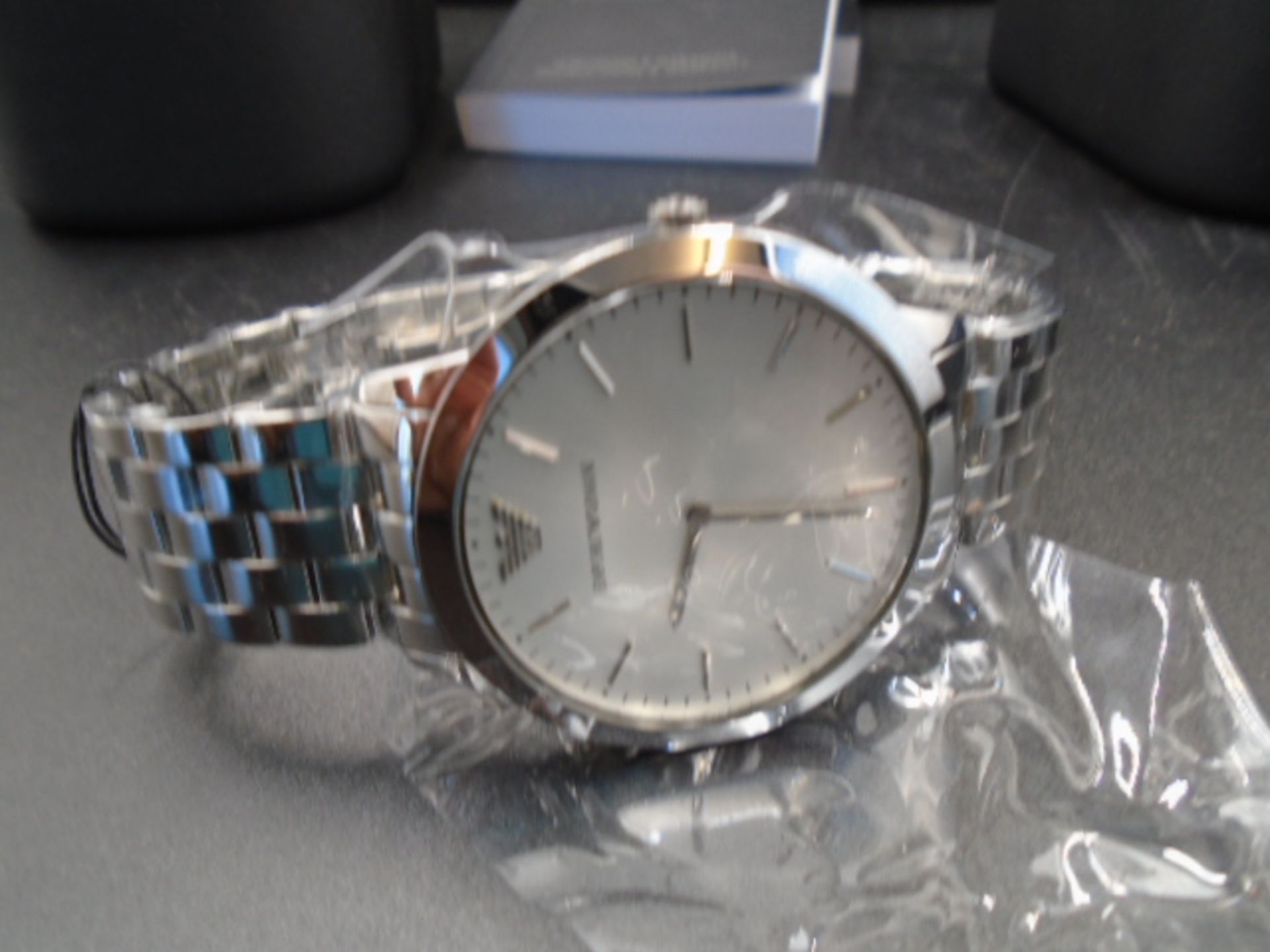 2 Emporio Armani watches - mens dino slim steel bracelet model AR 1745 and ladies quartz watch - Image 10 of 11