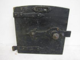 Vintage cast iron bread oven door