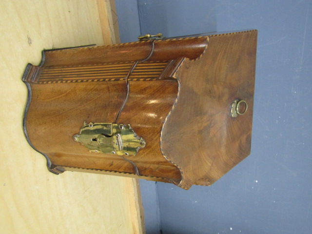 19th Century mahogany inlaid cutlery box - Image 5 of 5