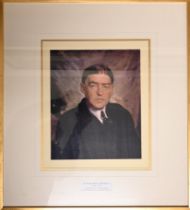 Framed portrait of Ernest Shackleton (1874-1922) Antarctic Explorer 68x76cm