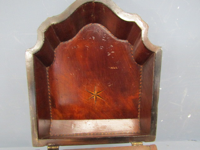 19th Century mahogany inlaid cutlery box - Image 2 of 5