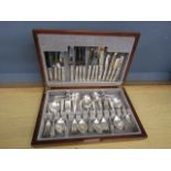 Sheffield silver plated cutlery canteen complete for 8 place settings