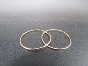 9ct gold hoop earrings