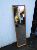 Oak framed wall mirror