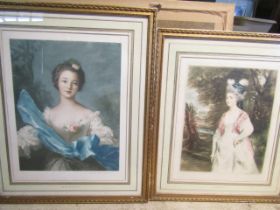 2 portrait pictures, one artist proof, pencil signed in margin ,Mad'lle  De Blives' by ? Henderson