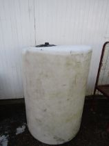 A large plastic water tank 140cmH 100cm dia