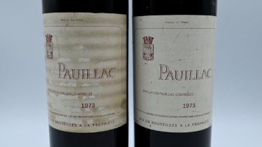 1973 Pauillac Chateau Latour 73cl x2(Level of the bottles are Low shoulder and mid shoulder)