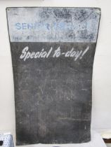 A vintage tin 'special board' sign