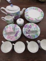 Royal Albert Works 'Astbury'  tea set for 6 cups, saucers, side plates , teapot, milk jug and sugar