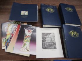 Collection of Moorcroft members club newsletters and price lists with 3 Moorcroft folders from