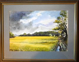 A Pearce, two watercolour landscapes framed and glazed