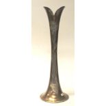 Good Art Nouveau sterling silver tall vase