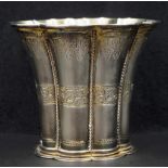 Danish embossed silver Margrethe vase