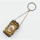 Antique French gilt cartouche panel perfume bottle