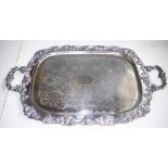 Good early silver plate butler's tray
