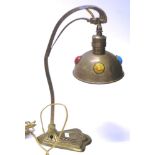 Austrian art nouveau brass electric lamp