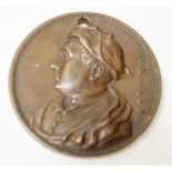 Victorian bronze London Handel Medallion